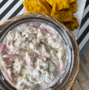 Ceviche de Corvina al Dill con Cebolla Morada