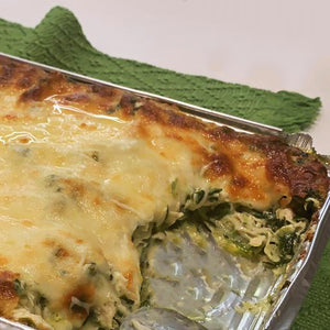 Lasaña de Pollo con Espinaca y Hongos